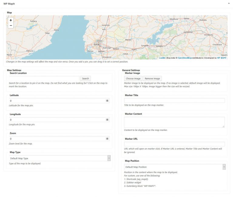 Displaying Map on the page – WP MapIt