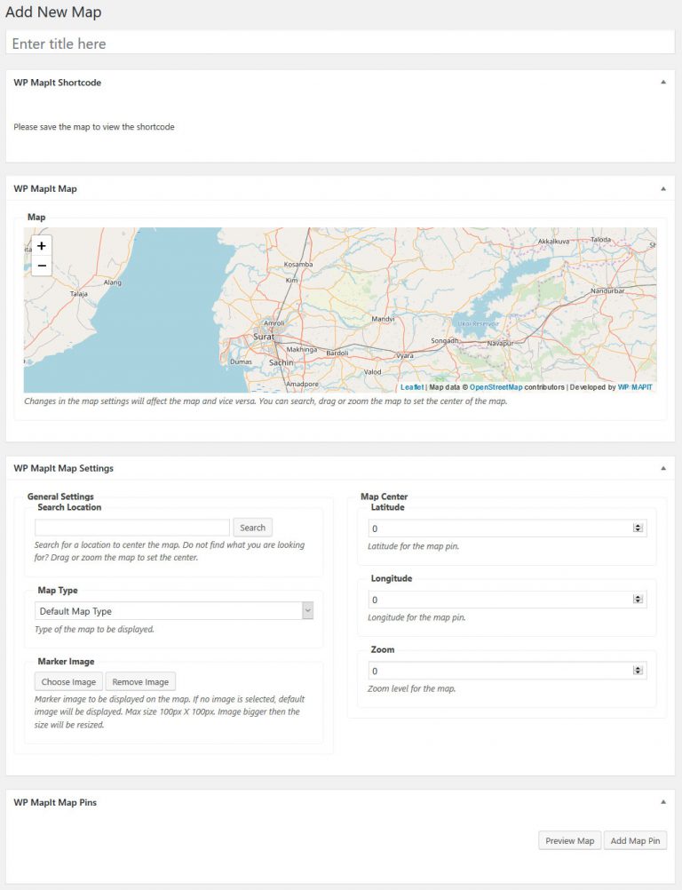 Creating a multi pin map – WP MapIt