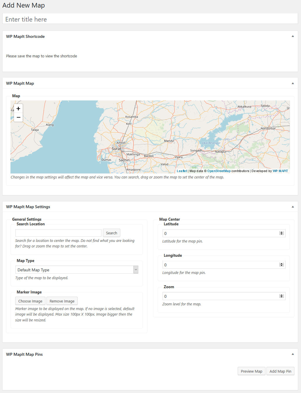 Creating a multi pin map – WP MapIt